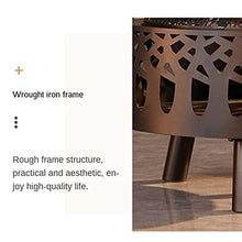 Garden Fire Pit Grill Bowl Grill Barbecue Rack Outdoor Fire Pit w/Spark Screen,Large Bonfire Wood Burning Firepit Bowl Farmhouse Decorations Fireplace Heating Basin for Outdoor Backyard