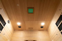 AURGOD Far Infrared Wooden Sauna, Luxurious Canadian Hemlock Sauna with 2 Oversize Recliners, 220V, 3400 W, 9 Heating Element, Bluetooth Speakers, 7 Color Light, Oxygen Bar-Fast Delivery