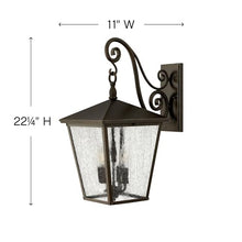 Hinkley Trellis Four Light Large Outdoor Wall Mount, Regency Bronze