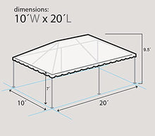 TentandTable 10' x 20' Premium West Coast Frame Tent with White Top