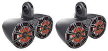 KICKER Dual 43KM654LCW 6.5" 780W Marine Wakeboard Tower Speakers with LEDs White