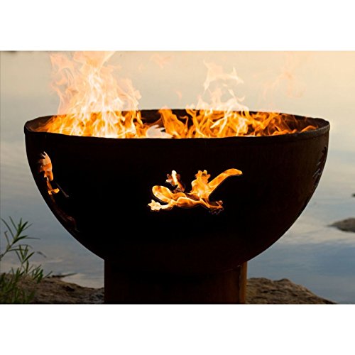 Fire Pit Art Kokopelli-FPA-MLS120-NG Fire Pit NG, Metal