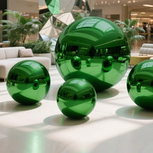 YDJIANCAI Pack of 1 Stainless Steel Gazing Balls, Polished Reflective Smooth Garden Ball Sphere, Colorful and Shiny Addition to Any Garden Or Home Decoration (Green)(Size:18.89in/48cm)