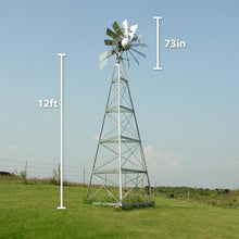 Outdoor Water Solutions 24-Feet Galvanized 3-Legged Aeration System Windmill Silver Galvanized