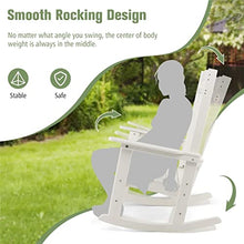ONMYJFD Rocking Chair All Weather Rocking Chair High Back Porch White