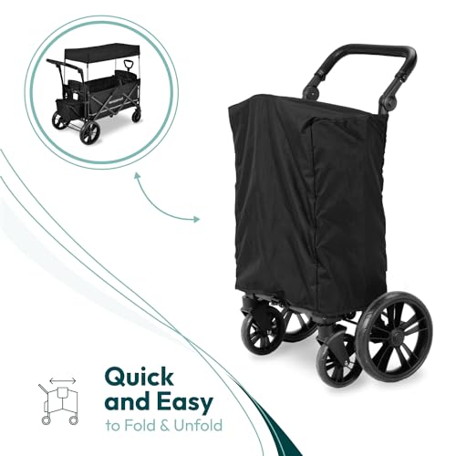 WONDERFOLD X2M Push & Pull Stroller Wagon 2 Seater Black
