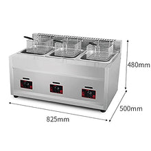Commercial Gas Fryer, Stainless Steel High Capacity Professional Outdoor Cooker For Fry 鈥婻Estaurants Supermarkets Fast Food Stands