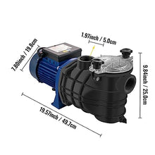 1H-P Pool Pump Swimming Pool Pump 15000 L/h 750W In/Above Ground Pool Pump for Clean Swimming Pool Water Durability, Efficience