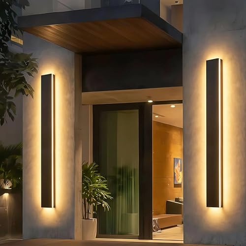 pedforn 2pack 79in Modern Outdoor Wall Light,Dimmable LED Exterior Sconce