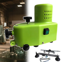 forplubossmmp Compact Glass Edger Solution, 800w/8000rpm Motor, Diamond Glass Corner Grinding Machine Capability, Portable Glass Edger for Straight, Bevel, Round Edges, 1-3 M/Min Rate