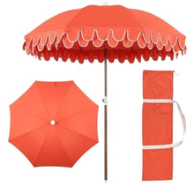 IRTGFHJE Patio Umbrella 6.6-Foot Beach Umbrella Fringe Sunshade