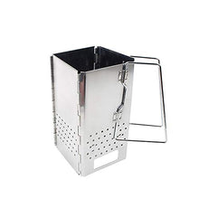 Stainless Steel Portable Charcoal Starter BBQ Grill Foldable Chimney Barbecue for Outdoor