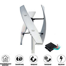 AISINILALAO 9000W 220V No Noise Portable Vertical Wind Generator Kit, 3 Blades with MPPT Controller Wind Turbine Generator Kit,for Hybrid Wind Solar System (White),12v