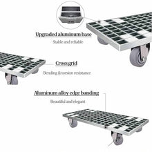 Dalumian Plant Caddy with Wheels, Heavy Duty Plant Stand with 360° Lockable Caster, Metal Rolling Plant Saucers, 800kg Capacity, Suitable for Heavy Plant Pots and Outdoor Use(White,80 * 39cm)