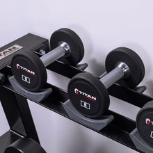 Titan Fitness 2 Tier Saddle-Style Dumbbell Weight Rack Black