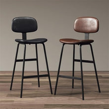 DINBOZ26X Counter Stools Dark Green Backrest High Stool Iron Restaurant Bar High Chair Gold Chair Legs Bar Stools