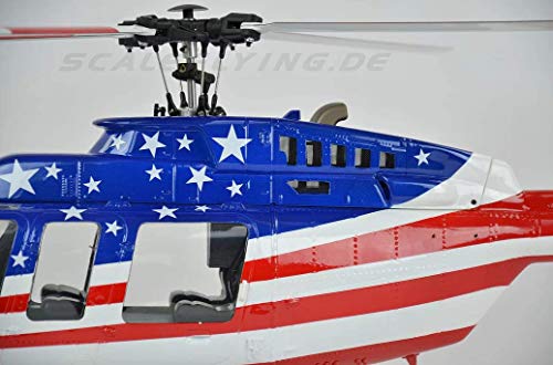Flight Modal RC Helicopter 470 Bell ARF Stars and Stripes Kit