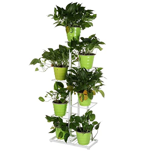 RWGOVLU Plant Stand 4/6 Layers Iron Shelf For Flower Stand Shelves Plant Stand Flower Pot Holders For Balcony Living Room Garden Outdoor Dekoration Indoor Plant Stands ( Color :