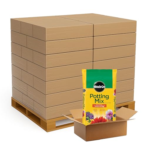 Miracle-Gro 42 Pack Potting Soil Mix for Container Plants, Flowers, Vegetables, Shrubs, Annuals, and Perennials, Feeds for Up to 6 Months, 2 Cu Ft