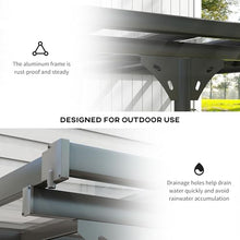 Outsunny 14.5' x 10' Outdoor Polycarbonate Pergola Gray
