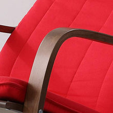 ASDNN Outdoor Garden Recliner Lounge Chair Armchairs with Removable Cushion Sun Loungers Upholstered Padded Seat for Patio Backyard，6 Style (Color : Red, Size : B)