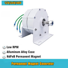 HENGJINGTR 10000W 12V-220V Electric Permanent Magnet Generator, 500R/M AC Output Brushless Magnetic Alternator Low Speed for Water/Wind Turbine Generator,12V