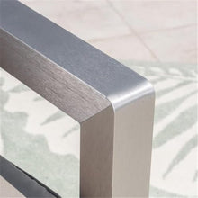 Afuera Living 2 Piece Outdoor Aluminum Loveseat Set Silver