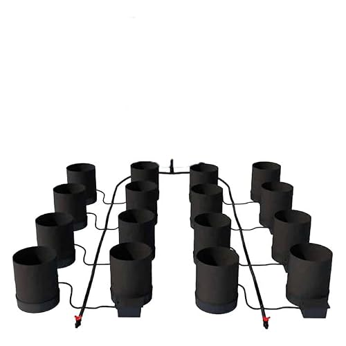 AutoPot 16 Pot GeoPot System with 3 Gallon Fabric Pots - Self-Watering, Hydroponic System (16Pot with No Tank) Indoor, Black