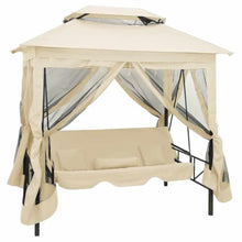 Gazebo Convertible Swing Bench Cream White