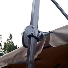 RWGOVLU Outdoor Patio Umbrellas Table Umbrella Sunshade Square Garden Parasol Sun Protection Tilt Mechanism Polyester Canopy for Garden Balcony Patio