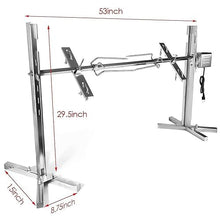 XQZMZSCP 15W Electric Automatic Rotisserie BBQ Set Large Stainless Steel Tripod Rotisserie Spit Roaster Rod, Portable Motor Fork Heavy Duty Machine (Silver 115 * 75cm)