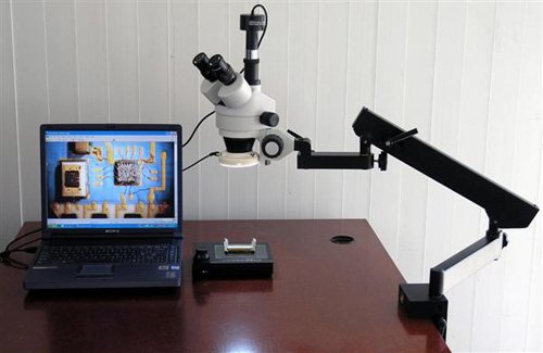 AmScope Digital Trinocular Stereo Zoom Microscope 7X-90X Clear
