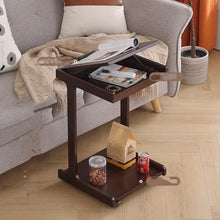 NRFJFOP Solid Wood Edge a Few of Bed Moves Tea Table Small Sofa Bedroom Corner Sitting Room