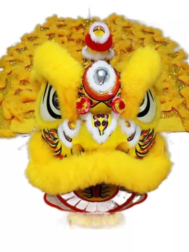 FurryMascot Lion Dance Costume Head for Children Yellow