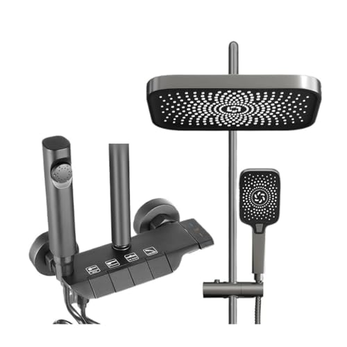Shower shower set, piano keys, pressurized digital display, bathroom, rain