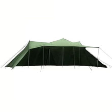 Outdoor Large Canopy Tent, Camping Sun Protection Tent, Large Awning, Silver-Coated Oxford Cloth, Sunshade and Heat Insulation 60㎡,Green