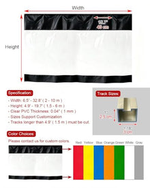 Sliding Pergola Curtain, Black Tarpaulin, Outdoor Divider