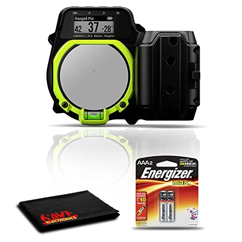 Garmin Xero A1 Bow Sight Right Handed Bundle with AAA Batteries and Cleaning Cloth Black