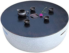 Outdoor Fireplace, Round Charcoal Concrete Fire Pit and Fireplace with Spark Arrester, Grill and BBQ for Outdoor Patio, Garden, Patio, B