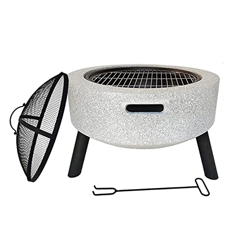 Outdoor Fire Pit Outdoor fire Pit, 23-inch Bonfire Wood Burning Terrace fire Pit, Heating Cooking Grill