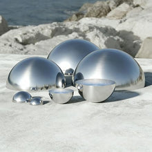 YDJIANCAI 1 Pcs Silver Stainless Steel Half Sphere Gazing Ball - Mirror Polished Hollow Hemisphere for Garden Gate, Stair Handrails, and Shopping Mall Wall Decor(Size:23.62in/60cm)