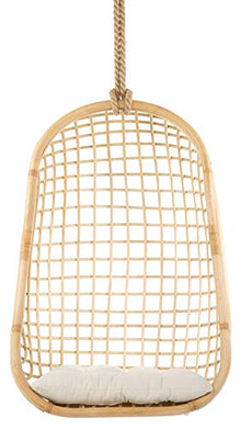 KOUBOO Grid Rattan Hanging Chair, Indoor Hanging Egg Chairs, Swings, Hammock Chairs with Stands for Patio, Bedroom, Adjustable Height Resistant, Natural