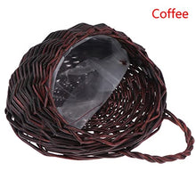 A1DFDFGOQSFG Flower Pot Flower Planter Wall Hanging Wicker Rattam Basket Garden Vine Pot Plants Holder (Color : OneColor) (Coffe)