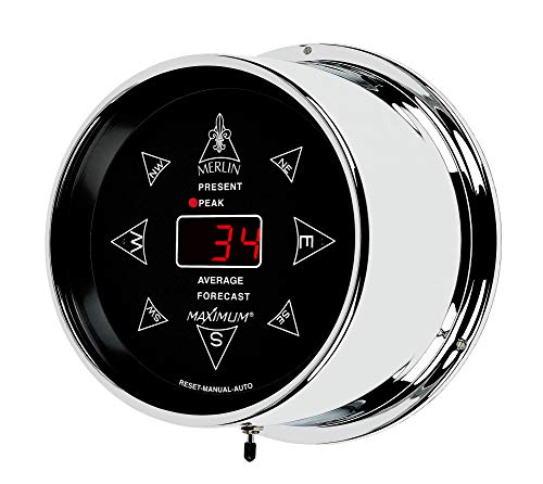 Maximum Merlin Digital Wind Instrument - Chrome Case, Black Dial