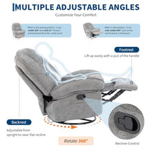 Garvee 360° Swivel Rocker Oversized Recliner Chair with Massage & Heating