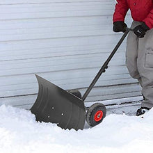 Snow Shovel Adjustable Wheeled Snow Shovel Pusher|Rolling Snow Plow Shovels Snow Removal Tool for Road Garden Snow Pusher (Size : Small) (Size : L)