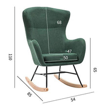KLNBV Rocking Chair Rocking Chair Rocker Relax Chair Lounge Chair Recliner Relaxing Backyard Or Balcony Chair with Padded Seat