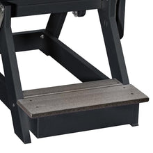 American Furniture Classics Adirondack Series 27 in. 1-Person Black HIGH Density POLYETHYLENE Plastic Outdoor Balcony Height Glider 516CGBK-1