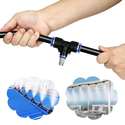 Quick-Connect Misting Watering System Outdoor, for Yard/Construction Site