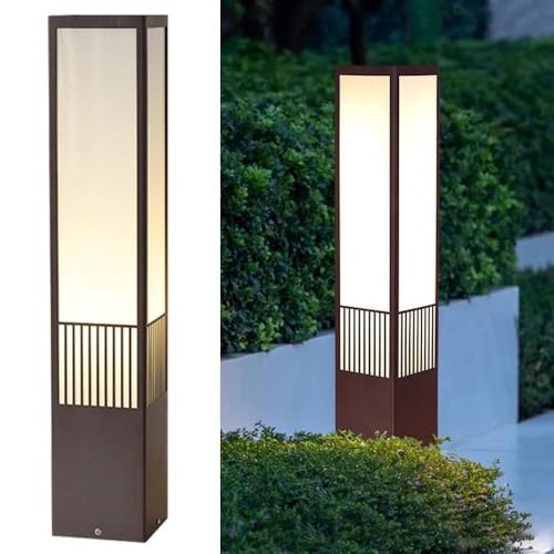 Outdoor Wall Lights Landscape Lighting Outdoor Bollard Lights Waterproof Pathway Lighting Modern Exterior Lawn Lamp for Patio Courtyard Yard Garden Driveway Decoration Waterproof Pillar Lamp(80cm/31.5